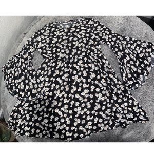 Black sunflower dress